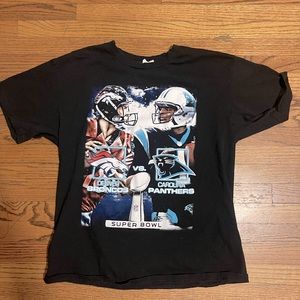 Super bowl tee with past history bowls